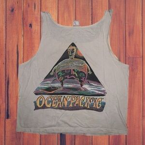 Vintage 1992 Ocean Pacific Graphic Tank Top (Flawed)